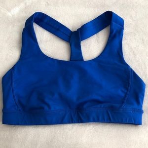 Blue lululemon size 6 sports bra